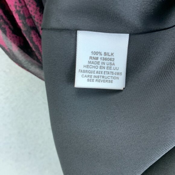 Lavender Brown Blouse Womens Small Silk Sleeveless Purple Black Animal Print - Picture 11 of 11